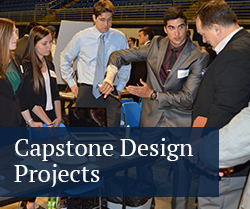 senior capstone design students at showcase